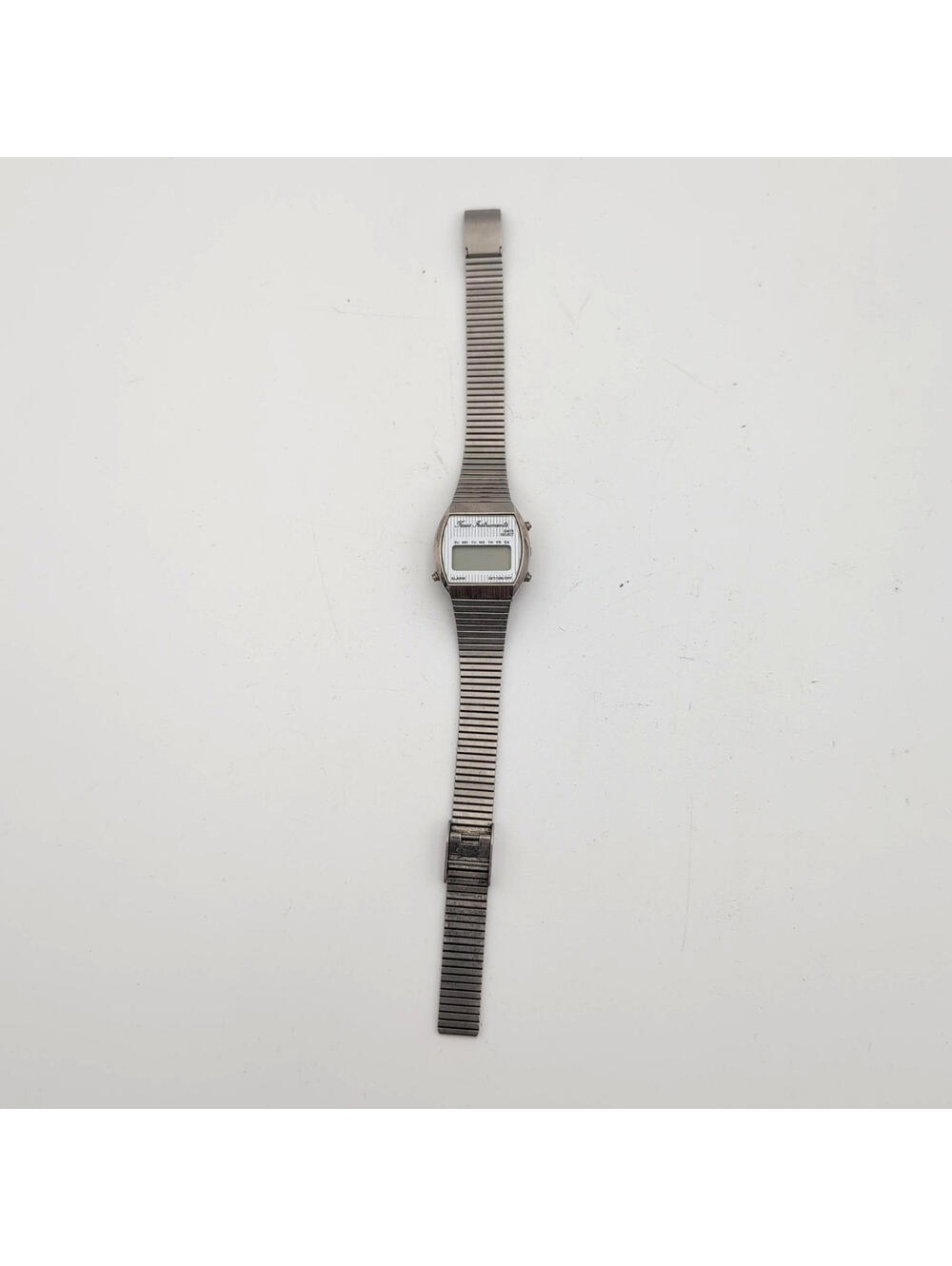 Vintage Texas Instruments stainless steel digital alarm watch PARTS REPAIR